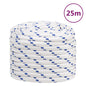 vidaXL Corde de bateau Blanc 20 mm 25 m Polypropylène