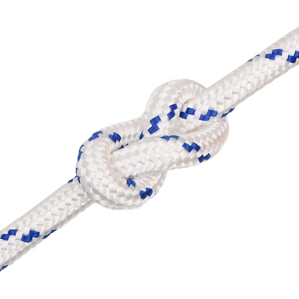 vidaXL Corde de bateau Blanc 20 mm 100 m Polypropylène