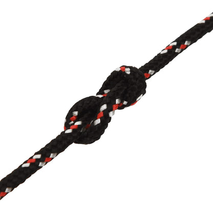 vidaXL Corde de bateau Noir 4 mm 100 m Polypropylène