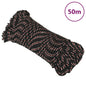 vidaXL Corde de bateau Noir 5 mm 50 m Polypropylène