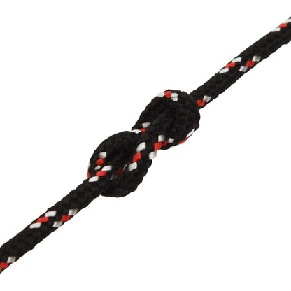 vidaXL Corde de bateau Noir 5 mm 50 m Polypropylène