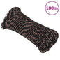 vidaXL Corde de bateau Noir 5 mm 100 m Polypropylène