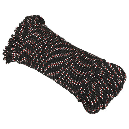 vidaXL Corde de bateau Noir 5 mm 250 m Polypropylène