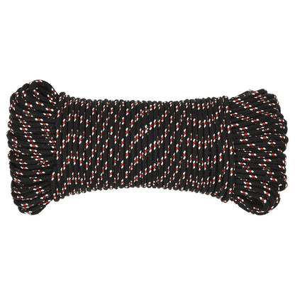 vidaXL Corde de bateau Noir 5 mm 250 m Polypropylène