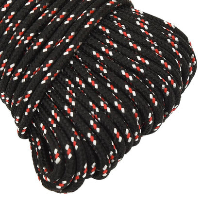 vidaXL Corde de bateau Noir 5 mm 250 m Polypropylène