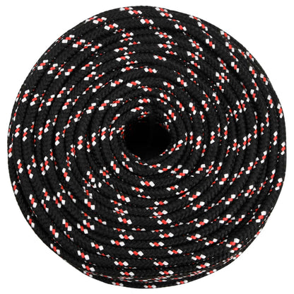 vidaXL Corde de bateau Noir 8 mm 250 m Polypropylène