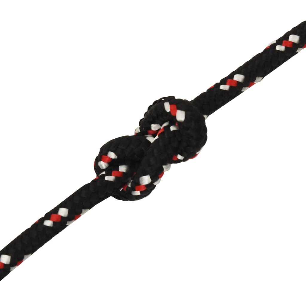 vidaXL Corde de bateau Noir 14 mm 25 m Polypropylène