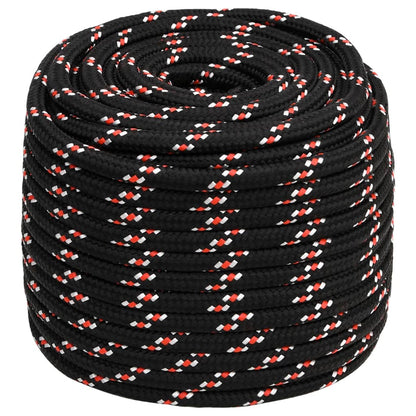 vidaXL Corde de bateau Noir 18 mm 25 m Polypropylène