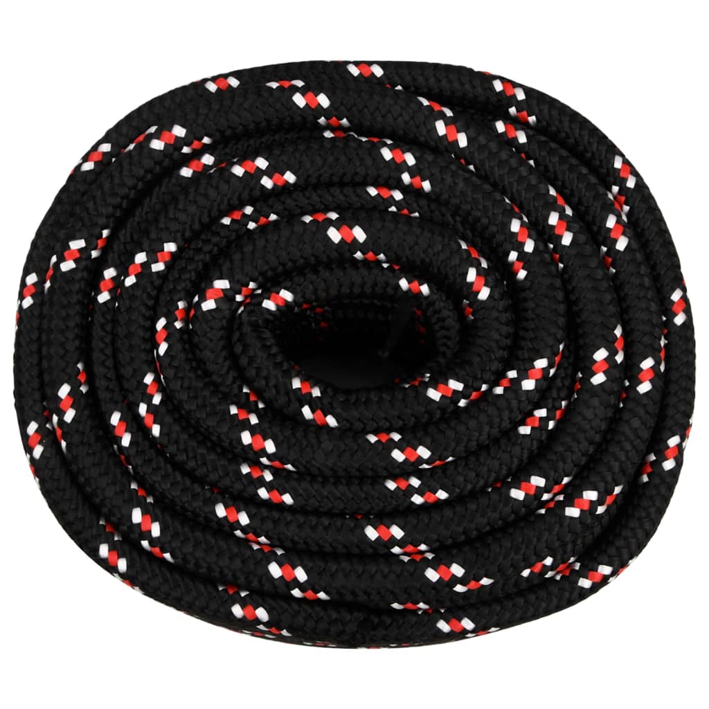 vidaXL Corde de bateau Noir 20 mm 25 m Polypropylène