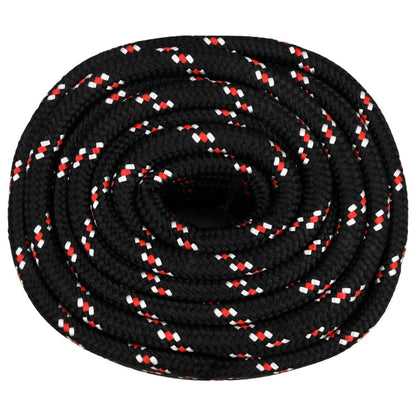 vidaXL Corde de bateau Noir 20 mm 25 m Polypropylène