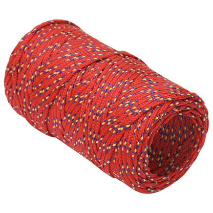 vidaXL Corde de bateau Rouge 2 mm 500 m Polypropylène
