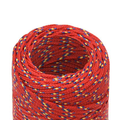 vidaXL Corde de bateau Rouge 2 mm 500 m Polypropylène