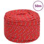 vidaXL Corde de bateau Rouge 8 mm 50 m Polypropylène