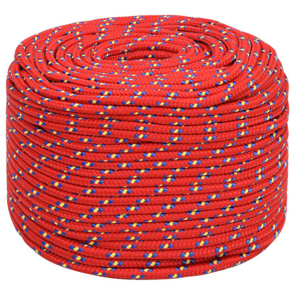 vidaXL Corde de bateau Rouge 8 mm 50 m Polypropylène