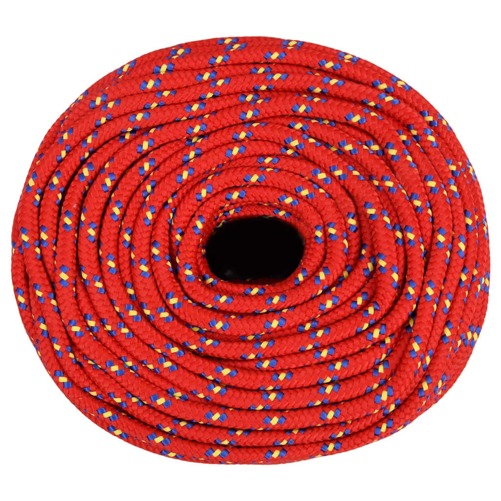 vidaXL Corde de bateau Rouge 8 mm 50 m Polypropylène