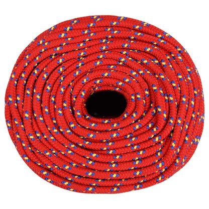 vidaXL Corde de bateau Rouge 8 mm 50 m Polypropylène