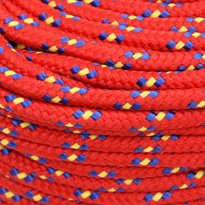 vidaXL Corde de bateau Rouge 8 mm 50 m Polypropylène