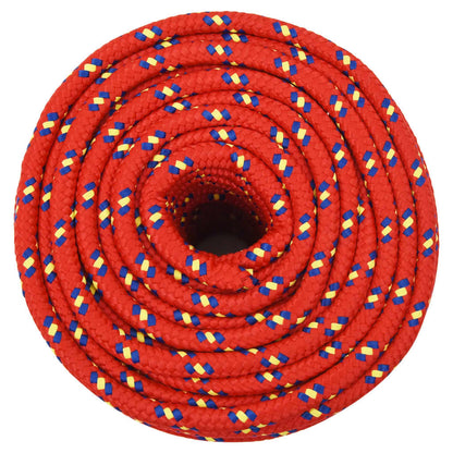 vidaXL Corde de bateau Rouge 14 mm 25 m Polypropylène