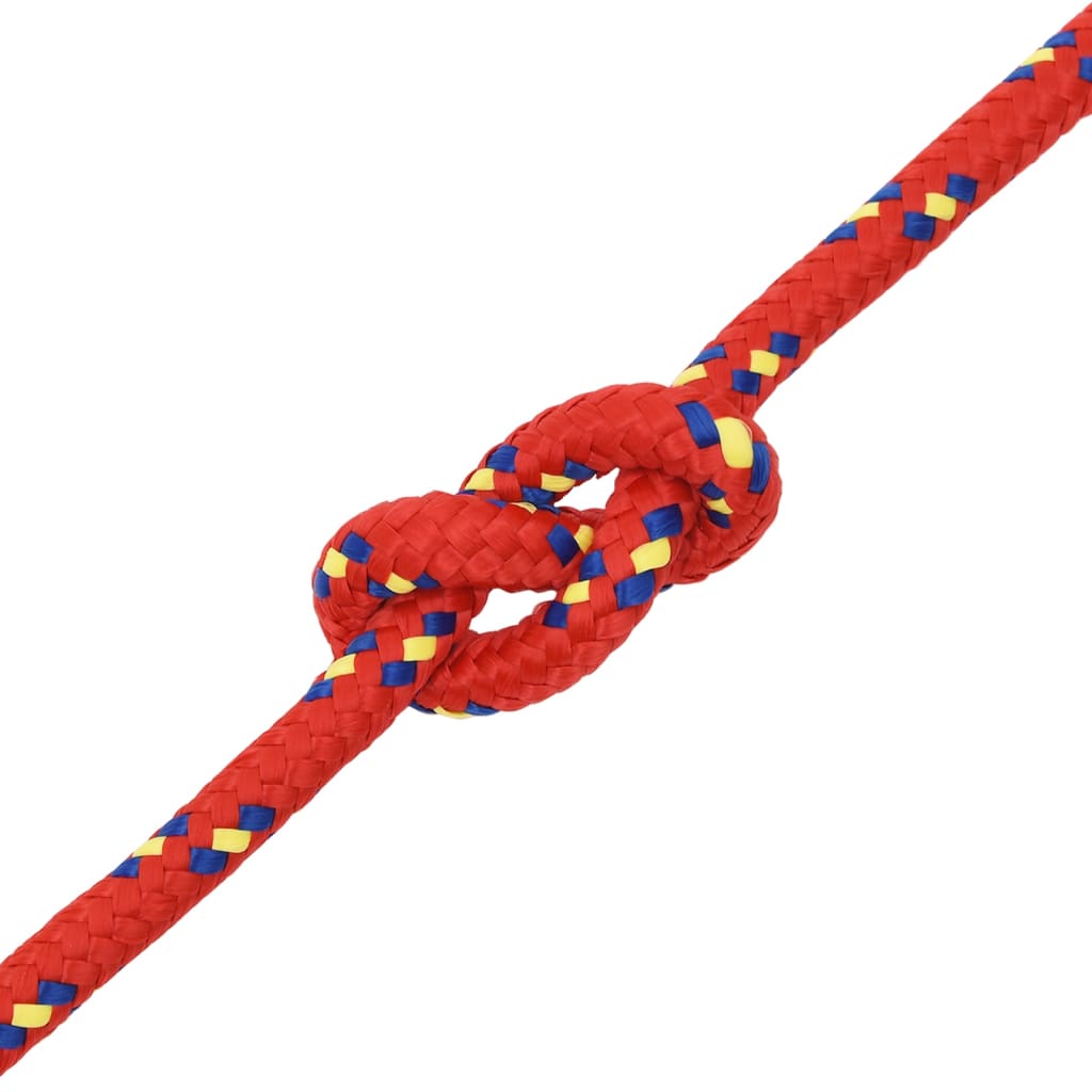 vidaXL Corde de bateau Rouge 14 mm 25 m Polypropylène