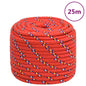 vidaXL Corde de bateau Rouge 16 mm 25 m Polypropylène