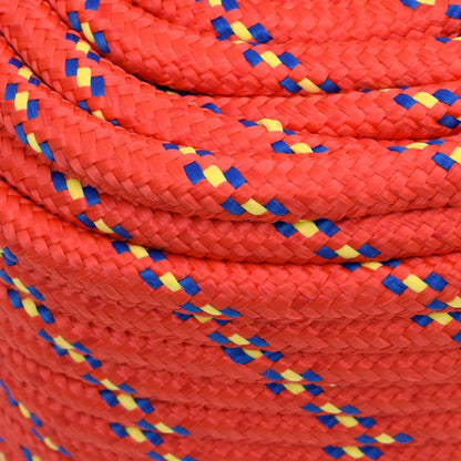 vidaXL Corde de bateau Rouge 16 mm 25 m Polypropylène