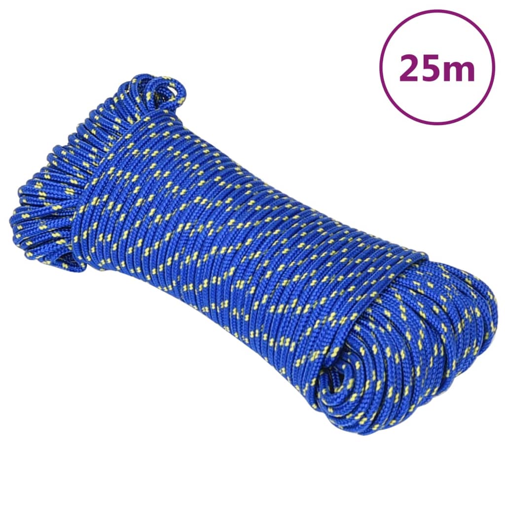 vidaXL Corde de bateau Bleu 4 mm 25 m Polypropylène
