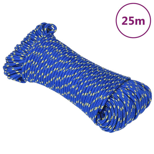 vidaXL Corde de bateau Bleu 4 mm 25 m Polypropylène
