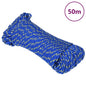 vidaXL Corde de bateau Bleu 4 mm 50 m Polypropylène