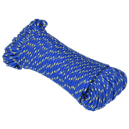 vidaXL Corde de bateau Bleu 4 mm 50 m Polypropylène