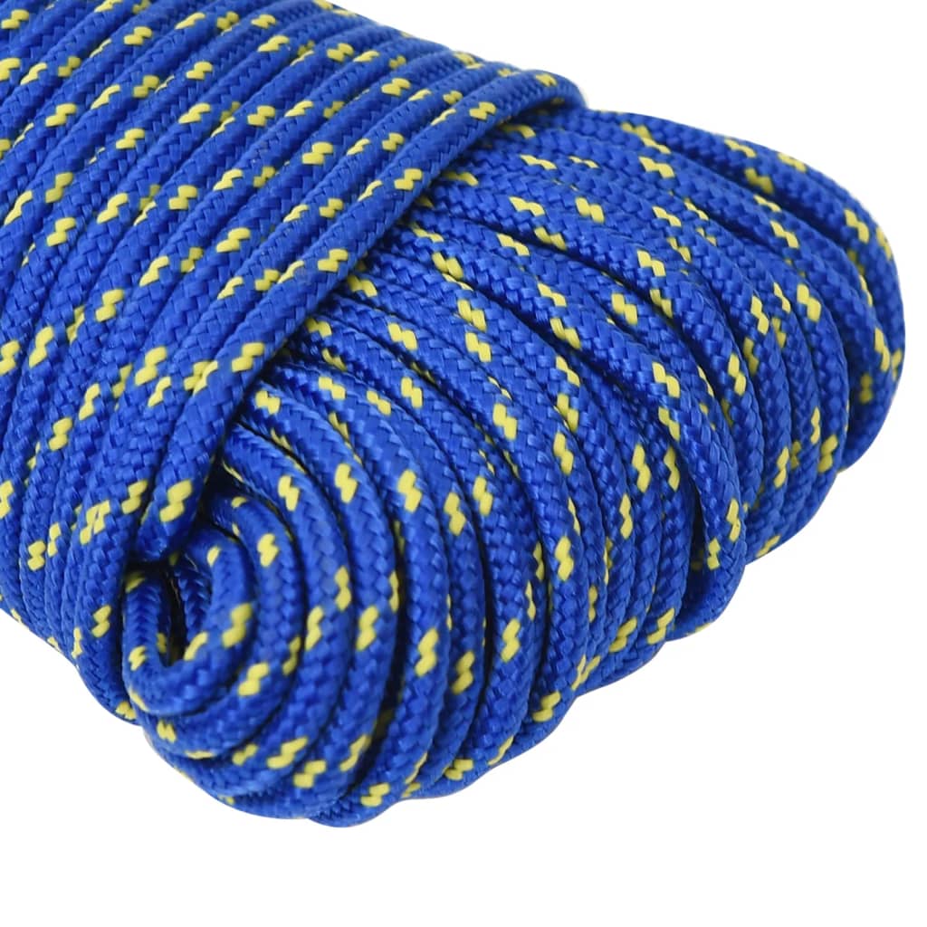 vidaXL Corde de bateau Bleu 4 mm 50 m Polypropylène
