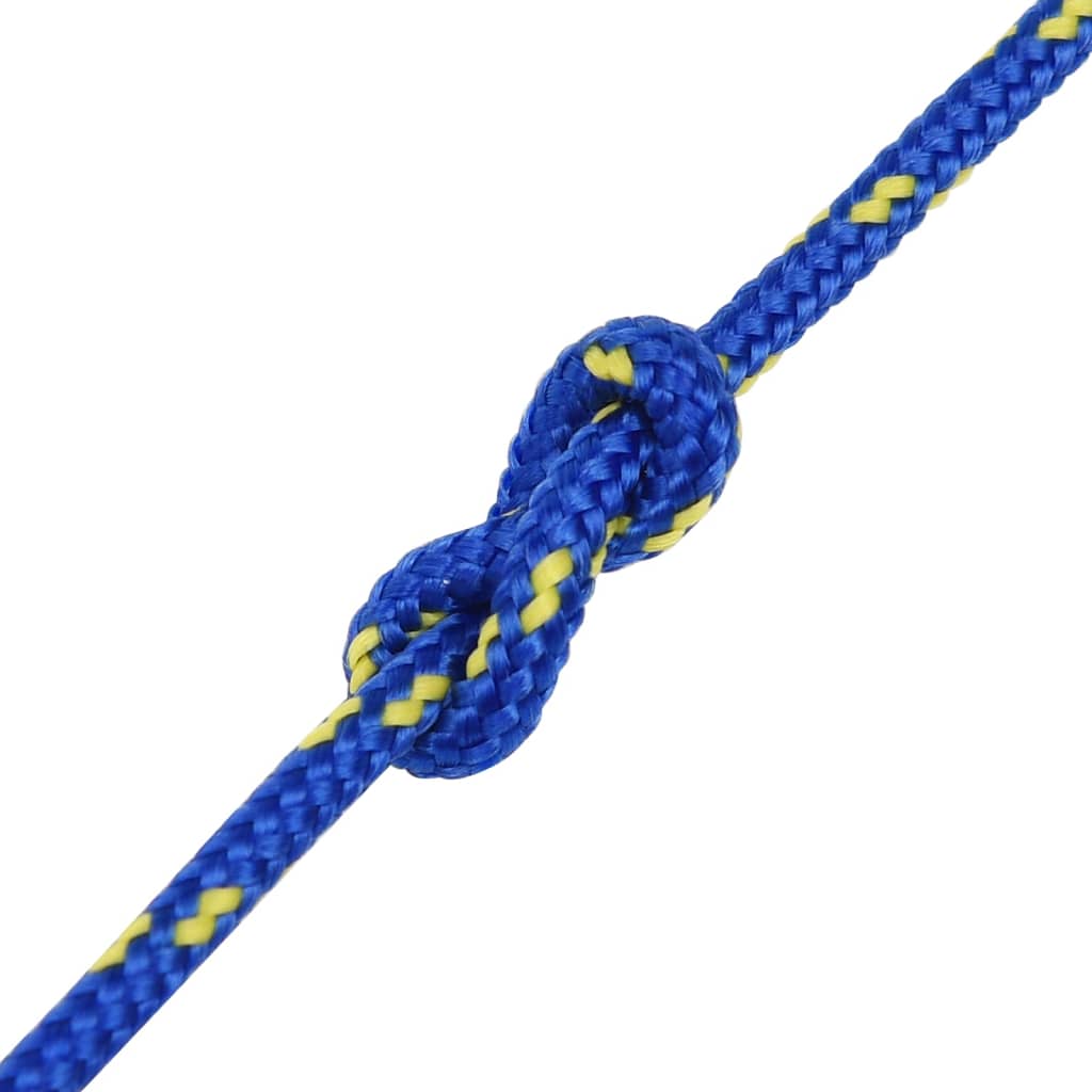 vidaXL Corde de bateau Bleu 4 mm 50 m Polypropylène