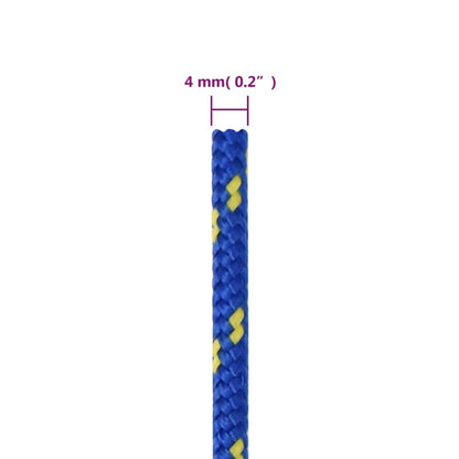 vidaXL Corde de bateau Bleu 4 mm 50 m Polypropylène