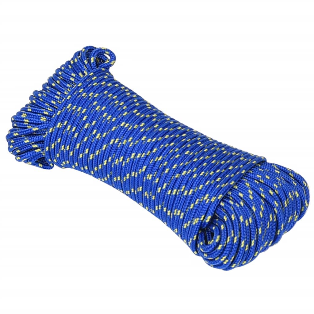 vidaXL Corde de bateau Bleu 5 mm 25 m Polypropylène