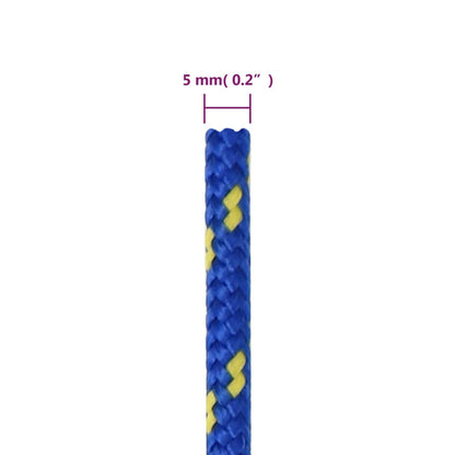 vidaXL Corde de bateau Bleu 5 mm 25 m Polypropylène