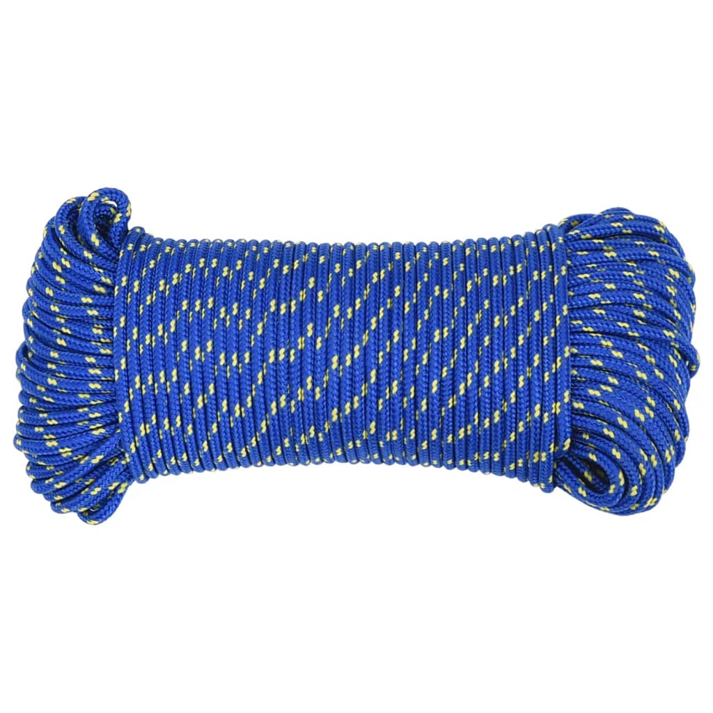 vidaXL Corde de bateau Bleu 5 mm 100 m Polypropylène