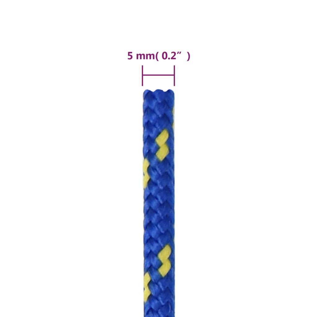vidaXL Corde de bateau Bleu 5 mm 250 m Polypropylène