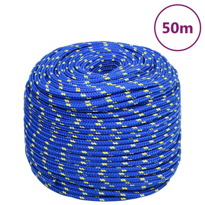 vidaXL Corde de bateau Bleu 6 mm 50 m Polypropylène