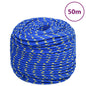 vidaXL Corde de bateau Bleu 6 mm 50 m Polypropylène