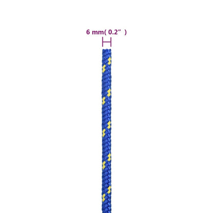 vidaXL Corde de bateau Bleu 6 mm 50 m Polypropylène