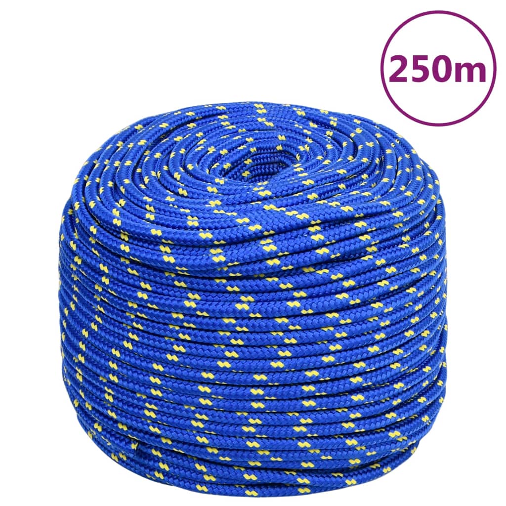 vidaXL Corde de bateau Bleu 8 mm 250 m Polypropylène