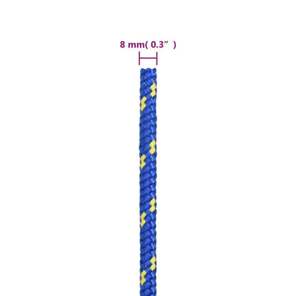 vidaXL Corde de bateau Bleu 8 mm 250 m Polypropylène
