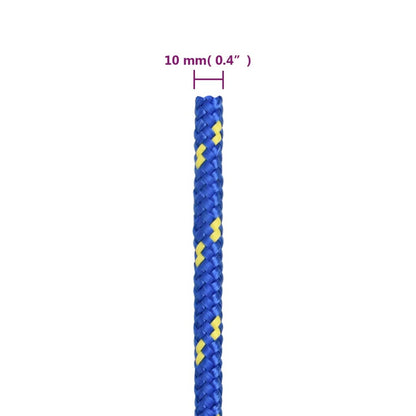 vidaXL Corde de bateau Bleu 10 mm 100 m Polypropylène