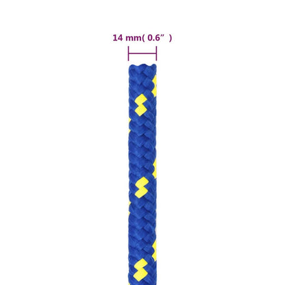 vidaXL Corde de bateau Bleu 14 mm 25 m Polypropylène