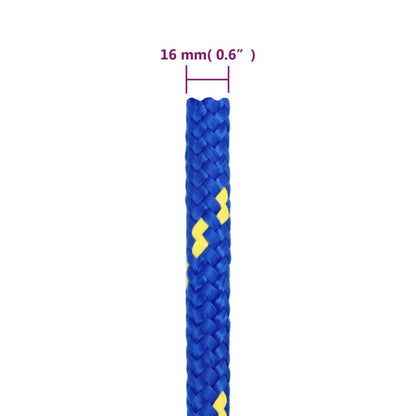vidaXL Corde de bateau Bleu 16 mm 25 m Polypropylène