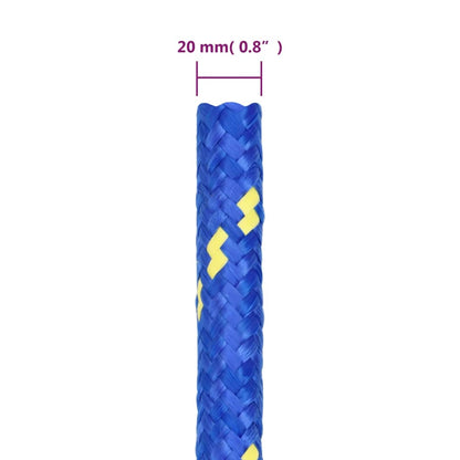 vidaXL Corde de bateau Bleu 20 mm 25 m Polypropylène