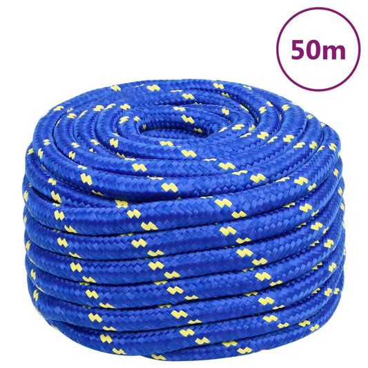 vidaXL Corde de bateau Bleu 20 mm 50 m Polypropylène