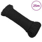 vidaXL Corde de bateau Noir complet 3 mm 25 m Polypropylène
