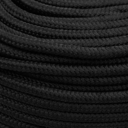 vidaXL Corde de bateau Noir complet 6 mm 100 m Polypropylène