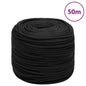 vidaXL Corde de bateau Noir complet 10 mm 50 m Polypropylène