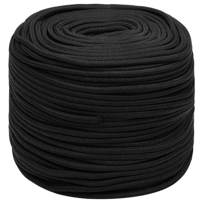 vidaXL Corde de bateau Noir complet 10 mm 50 m Polypropylène